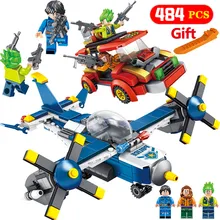 

New 484PCS City Police Law Enforcement Series Chase The Robber Compatible Legoingly Model Building Blocks Toys For Children