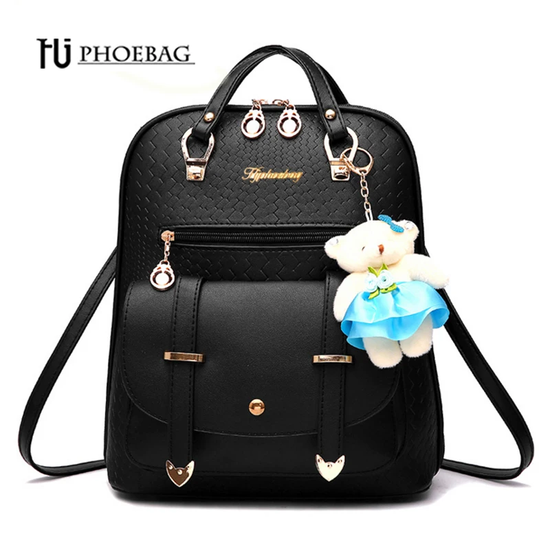 HJPHOEBAG New Arrival Women PU backpacks Shoulders bag teenager girls School bags laptop backpacks Fashion Mochila