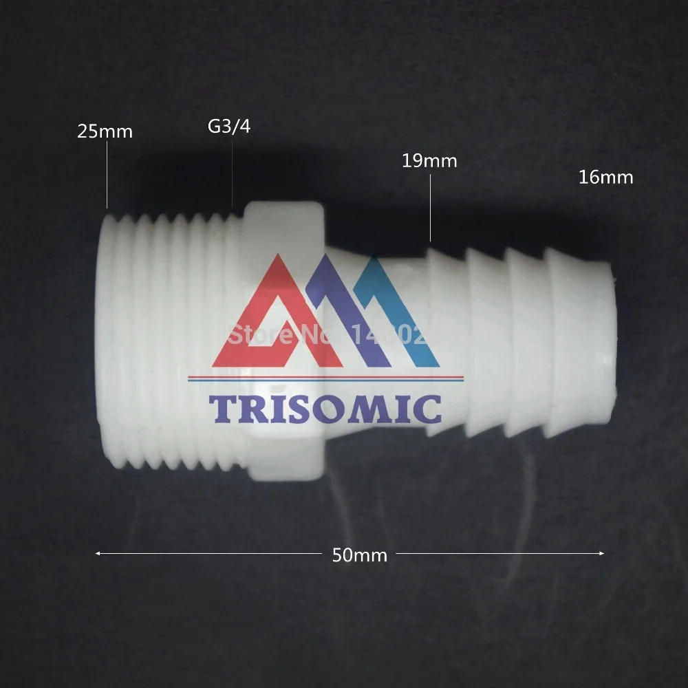 16mmg3/4 Straight Connector Plastic Pipe Fitting Barbed Connector With