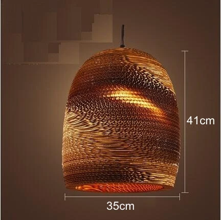 Промышленные современные скандинавские подвесные лампы из гофрированной бумаги, подвесные светильники для дома, столовой, кафе, бара, украшения - Цвет корпуса: 6