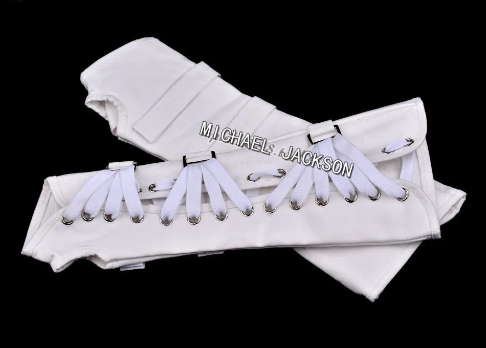 Ручной работы панк рок концерт МД Майкл Джексон классическая коллекция хлопок белый назад ArmBrace перчатки по локоть