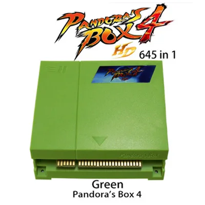 Pandora Box 4 645 в 1 JAMMA, разные игры PCB/мульти игровая доска для CRT/CGA аркадный шкаф - Цвет: Зеленый