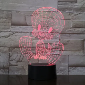 

TweetyBird 3D LED Night Light USB Touch Sensor RGBW Decoration Child Kids Gift Cartoon Figure Tweety Bird Table Lamp Bedroom
