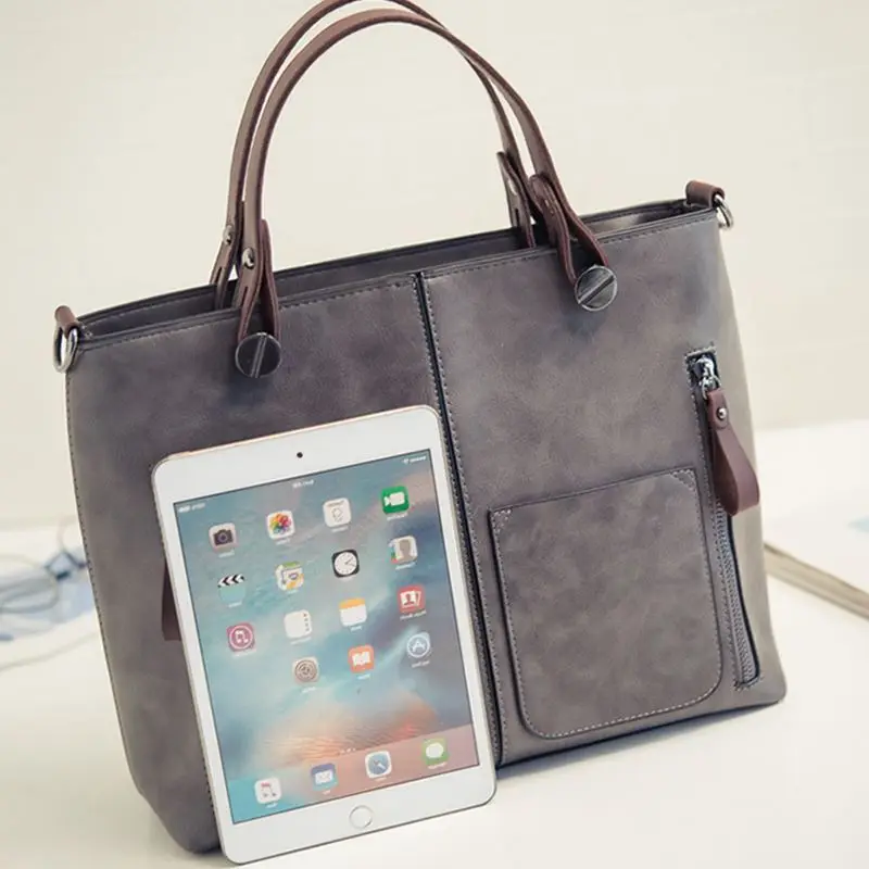 Moda Di Casuale Borse Marca gray Donna Borsa Lusso Brown Capacità Spalla Da Grandi Progettista Messenger pink Funatom black Nuova w8dIqgPg