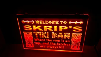 

skrip's tiki bar welcome to Name Personalized Custom Home Bar Beer Mug LED Neon Sign