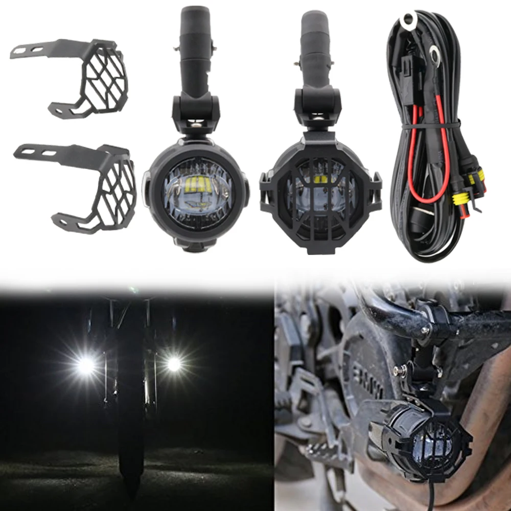 

Motorcycle 2x LED Auxiliary Fog Light Assembly Driving Passing Lamp 40W Motorcycle for BMW R1200GSA R 1200 GS R1200GS ADV F800GS