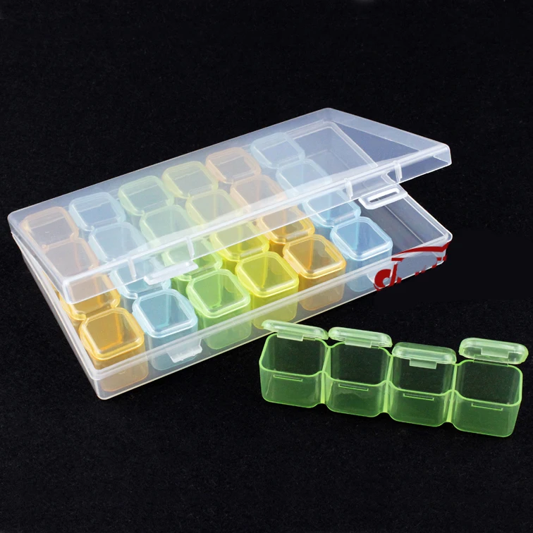 

Yuenhoang 1PC Mini 4WD Storage Box 28 Grid/Lattice Screw Tube Gasket Nut Parts Case Tool Box for RC Tamiya Mini 4WD Racing Car