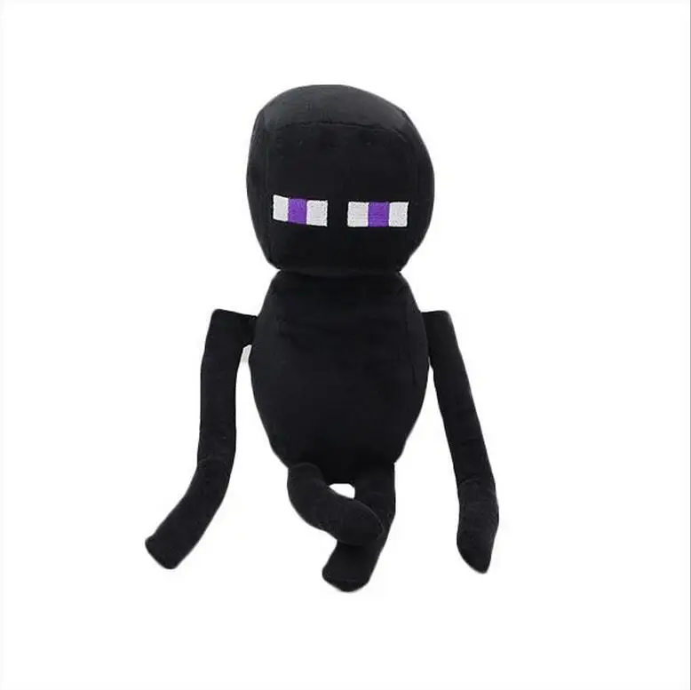 Мин фигурка игрушки 26 см черный супер милый Enderman Кукла мультфильм Плюшевые чучело игрушки для детей рождественские игры подарки