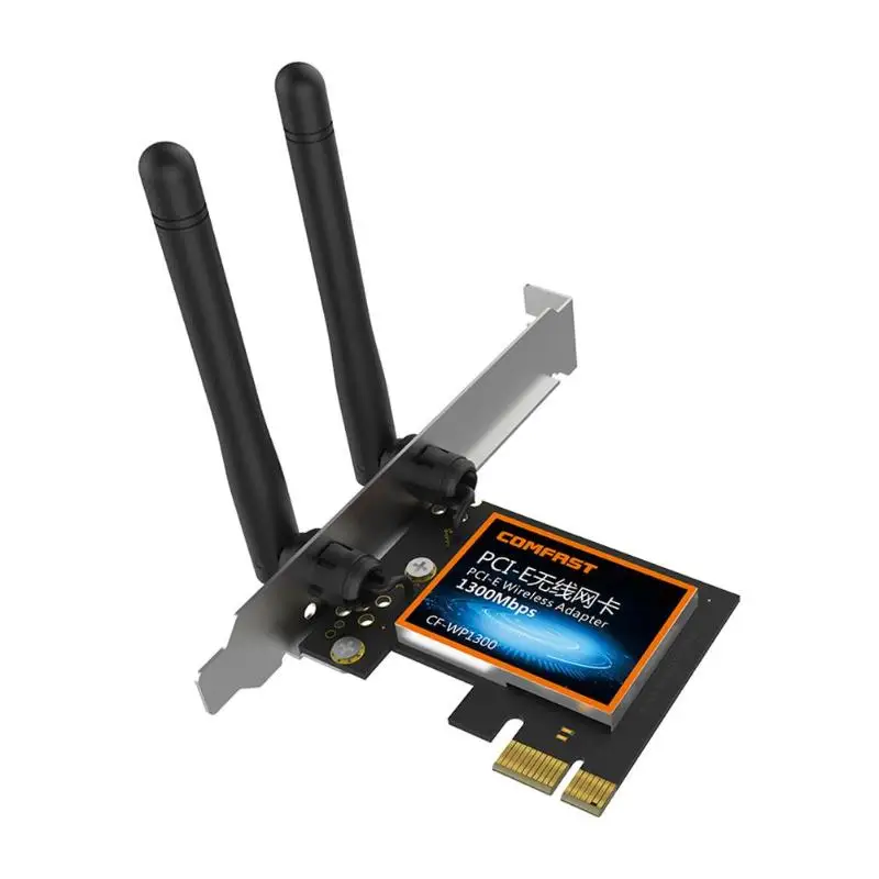 

COMFAST 1300Mbps Wireless WiFi PCI-Express Adapter Desktop Card for X1/X4/X8/X16 Slot Adapter Desktop Card Graphics Card slot