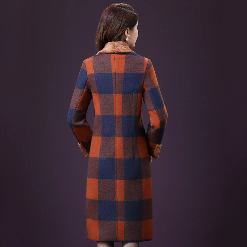 Large size Autumn Women Wool Coat 2018 New Woolen Coat Women Long Paragraph Solid Color Cashmere Coat M-4XL Thick Wool Coat O239