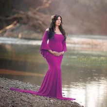 Платья для беременных с открытыми плечами, для фотосессии, для беременных, реквизит для фотосессии, длинное платье для беременных, Одежда для беременных