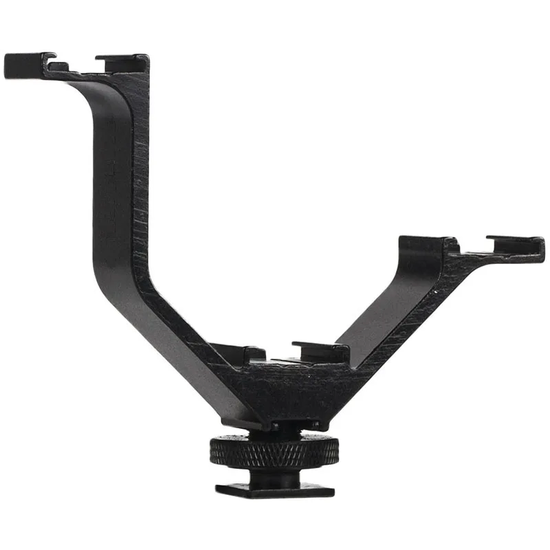10.5cm Triple Shoe V Bracket V Shape Wide 3 Hot Cold Shoe Bracket for