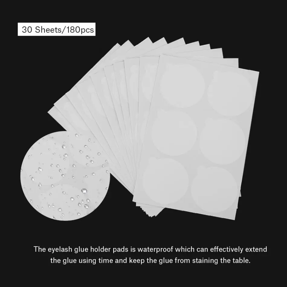 180 шт. держатель для клея ресниц водонепроницаемые наклейки одноразовые