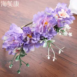 Haimeikang цветок повязка для волос повязки на голову свадебные аксессуары для волос; Свадебные Цветок Корона Головные уборы Свадебные цветок
