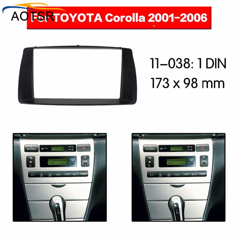 

Radio Facia FOR Toyota Corolla 2001 2002 2003 2004 2005 2006 2 Din Fascia Car Stereo Radio Installtion Dash