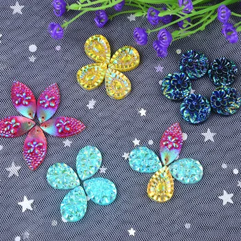 

All sizes Rhinestone button Crystal Multicolor Teardrop petal Sew on Flatback Sew-on Beads 2 holes For Clothes Dress Bags