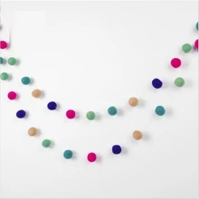 30 шт. чувствовал мяч гирлянда для мальчиков Детские Декор Белый Красный Зеленый Непала шерсть Мячи Детские овсянка Рождественский Декор стен погремушка