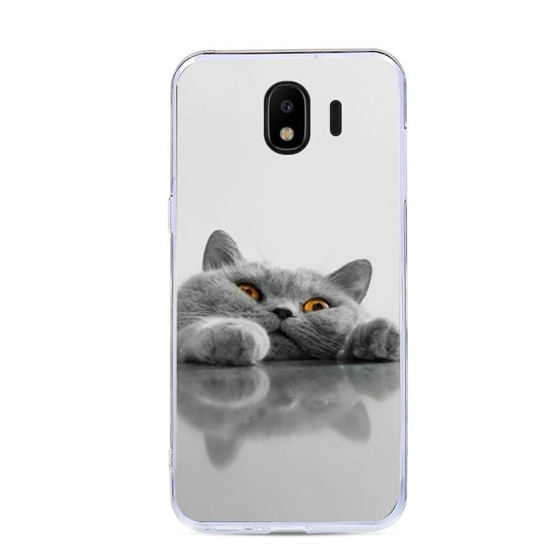 سيليكون حقيبة لهاتف سامسونج غالاكسي J4 2018 J400 حالة غطاء هاتف بولي يوريثان حراري ناعم لسامسونج غالاكسي j 4 2018 قذائف الخلفي Fundas كوكه حقيبة