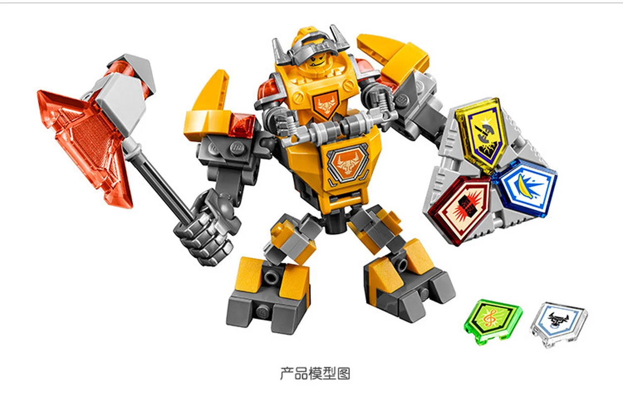 

Bela 10589 Nexus Knights Building Blocks set Macy Aaron AXL Lance Clay Battle Suit Kids bricks toys Compatible with