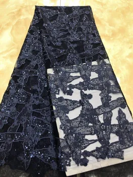 

African Lace Fabric 2018 High Quality 5yards Lace Tulle Lace Fabric African French Net Lace Fabric For Eveing Dress XZ16