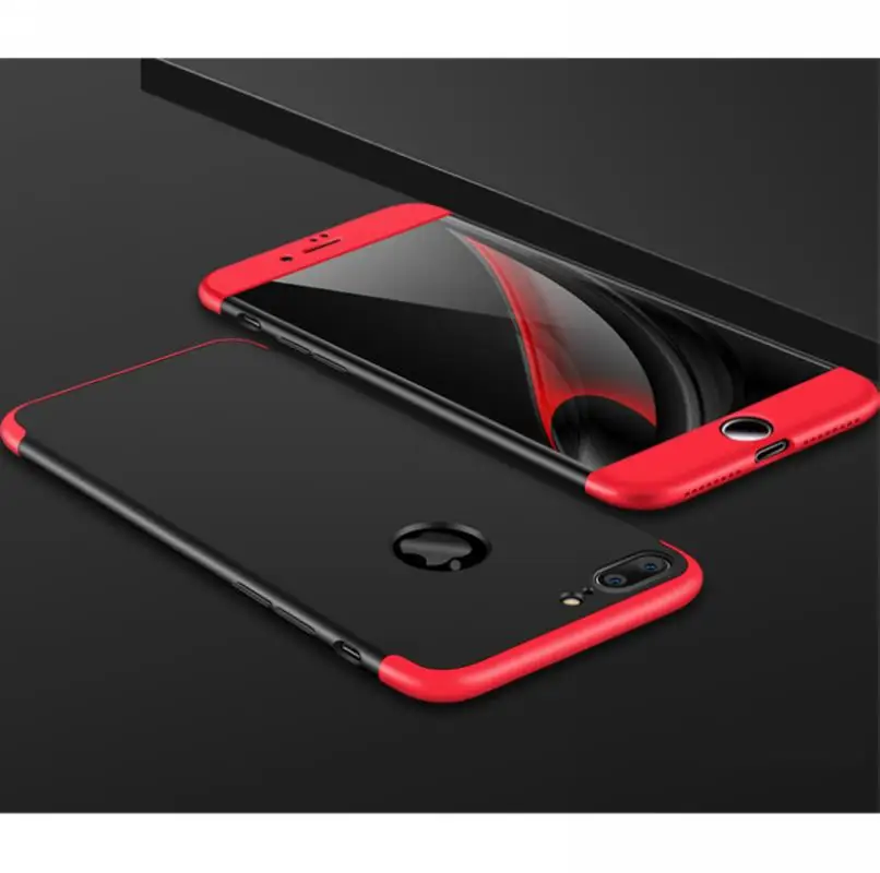 

Fashion 360 Full Body Matte Hard PC Cover Case Protection for iPhone X 8 7 Plus 6 6s Plus Ultra Thin 3 in 1 Phone Back Case