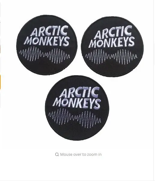 DZ7.9cm круглый ARCTIC MONKEYS нашивки Ironon патч для детская одежда куртка ручной работы вышитые Аппликация DIY украшения лоскутное