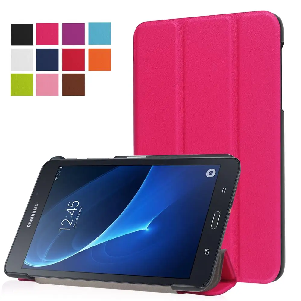 

XSKEMP Flip Colorful Leather Case For Samsung galaxy Tab A T280 T285 7.0 Inch Dirt Shock Smart Wake Up Sleep Tablet Cover Shell