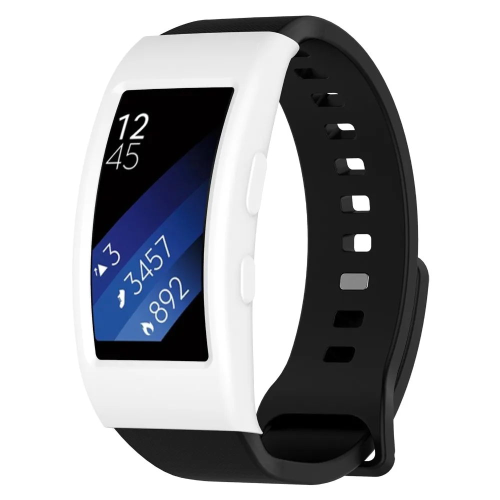 Smartwatch Silikon hülle Case schwarz für Samsung Gear Fit 2 Pro SM-R365