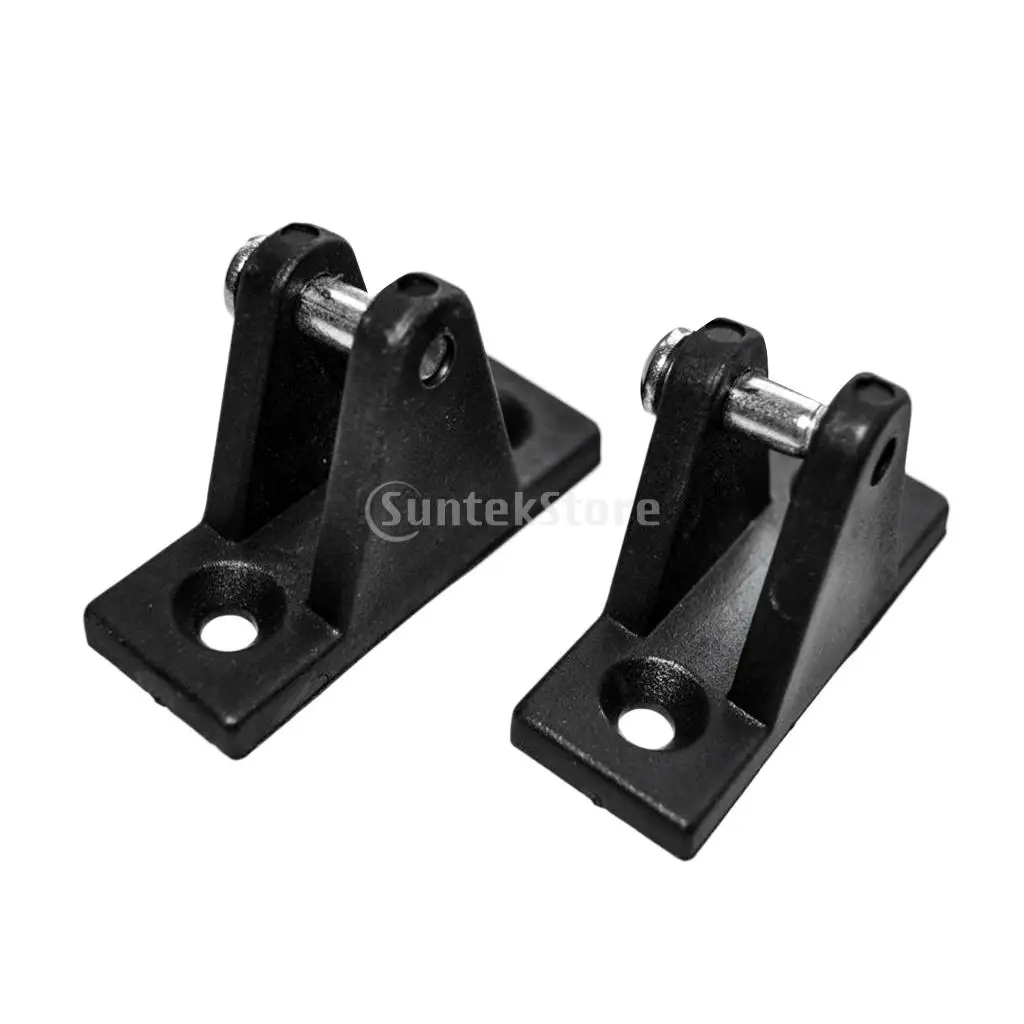 16 Pieces/Set Durable Black Nylon Marine Boat Deck Hinge Jaw Slide Eye End Cap Fitting Hardware Accessories for 4 Bow Bimini Top