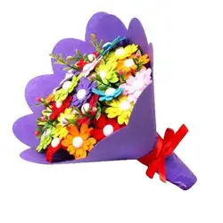 DIY пуговичный букет ручной работы Детские принадлежности цветок домашний многоцветный Декор подарок на день матери