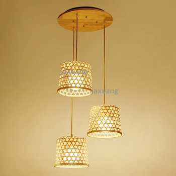 

Nordic bamboo pendant lights dining room kitchen hanging lamps Japanese lantern lighting wood balcony living room pendant lamp