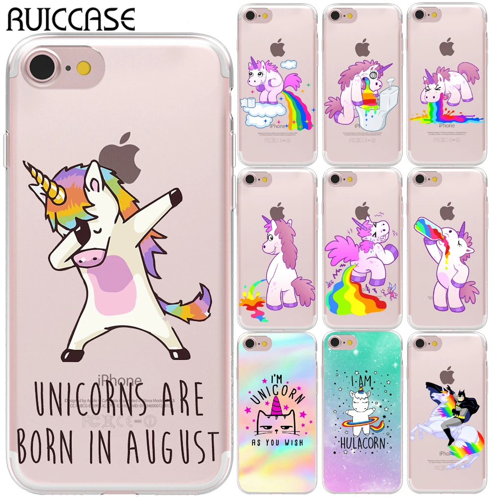 I'm Unicorn As You Wish Soft TPU Case For 5 5S SE 6 7 8 Plus XR X 11 Pro XS Max Cool Unicorn Silicone Back Cover