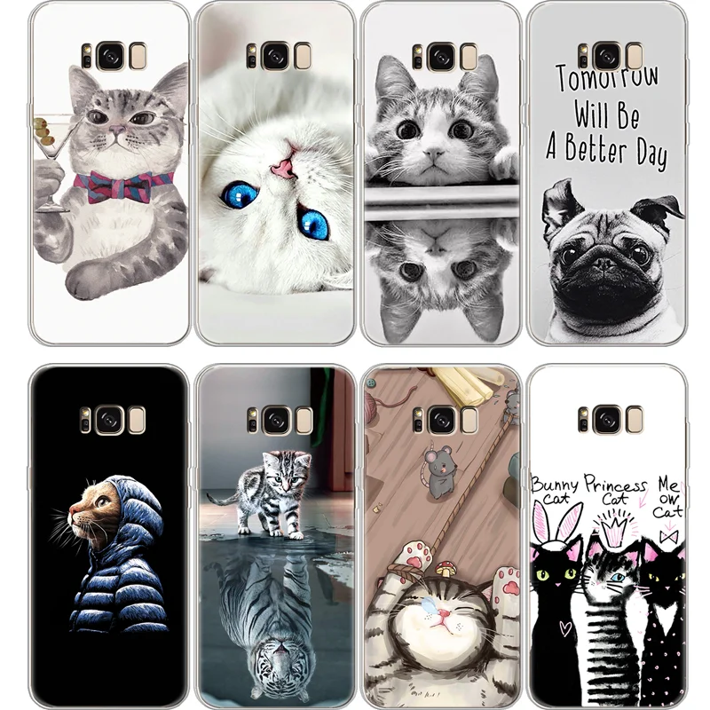 

Animal Cat Case For Samsung Galaxy J2 J3 J5 J7 Prime S5 S6 S7 Edge S8 S9 Plus Note 8 9 A3 A5 A6 A8 2016 2017 2018 Soft TPU Case