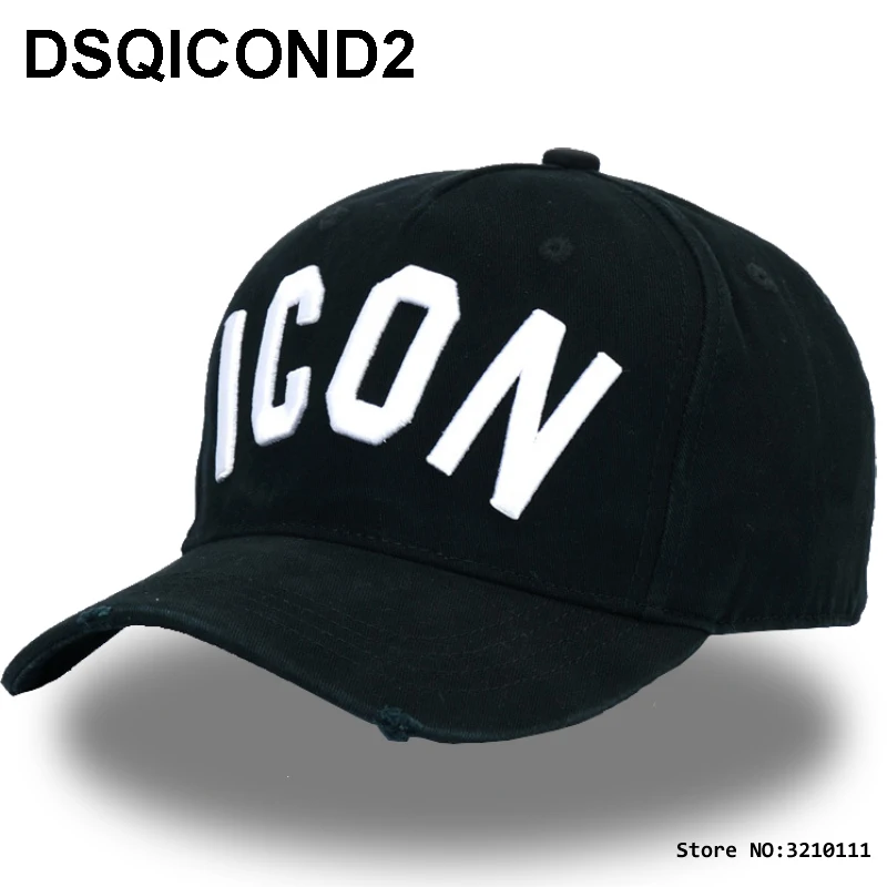 DSQICOND2 фирменные буквы DSQ значки шапки с твердым узором папа ковбойская шляпа