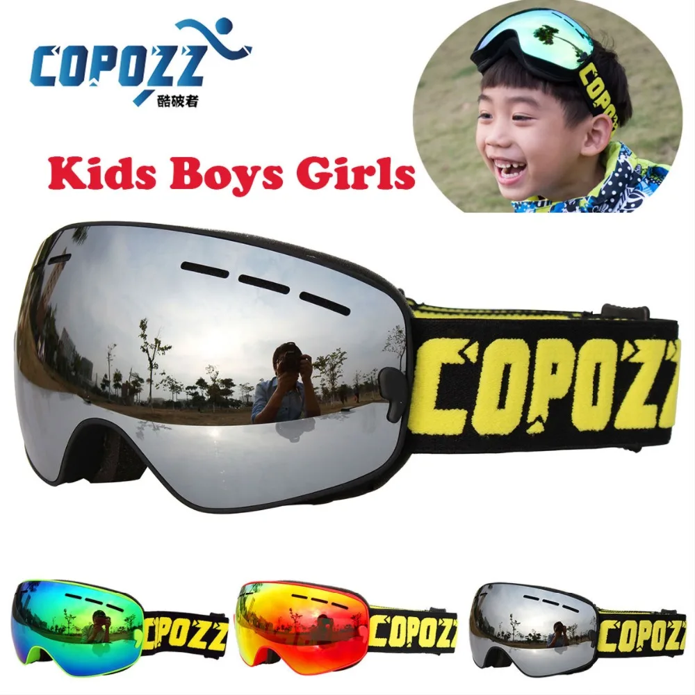 COPOZZ Brand Boys Girls Snowboard goggles Kids Ski Goggles font b Eyewear b font Double UV400