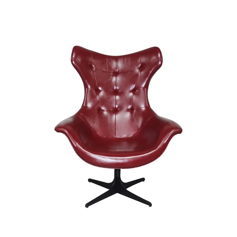 Swivel Lounge Chair with Faux Leather