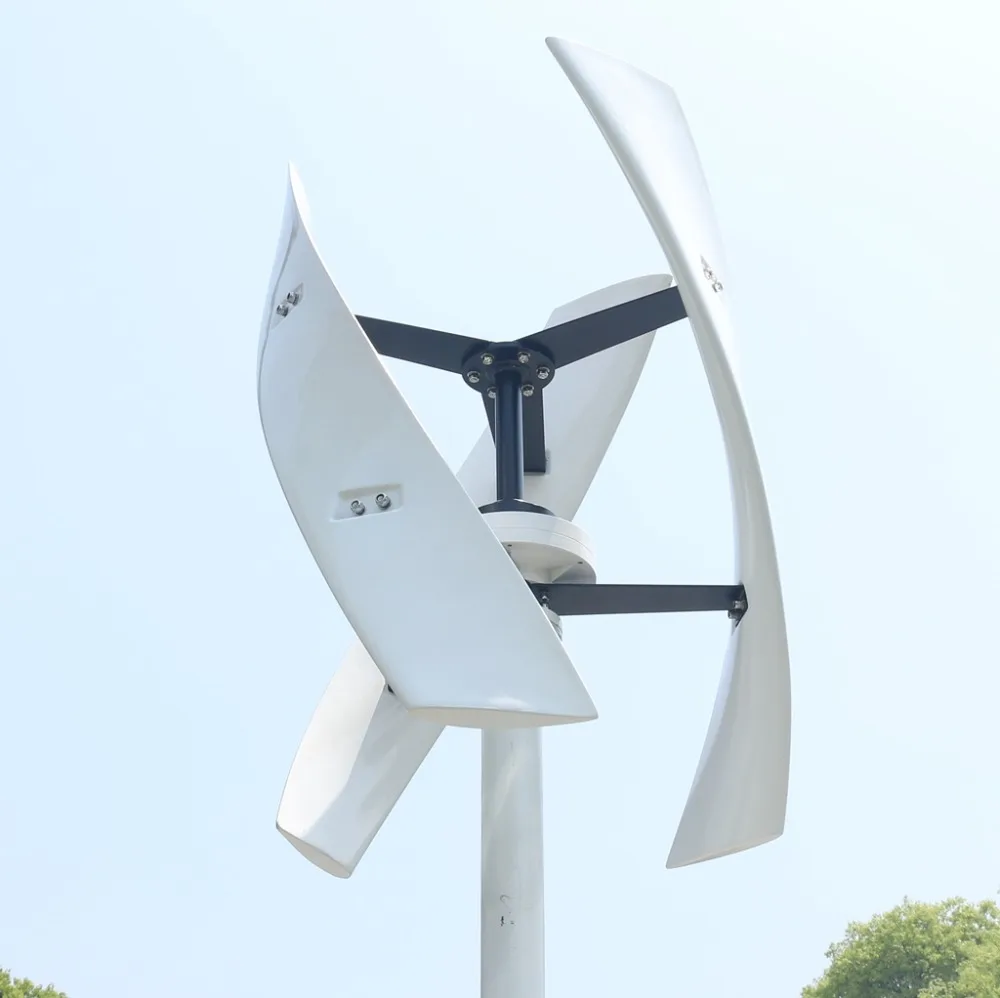 

CE White Maglev Wind Energy Turbine Generator 600w 24v 12v Vertical Axis Non-noise For Boat Home Camping Use Free Controller