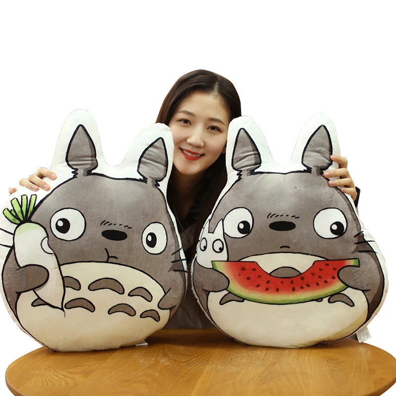 1PC 50CM Japan Anime Totoro Plush Pillows Stuffed Soft Cartoon Animal Toys Dolls for Kids Baby Cute Brirthday Gift Doll Cushion