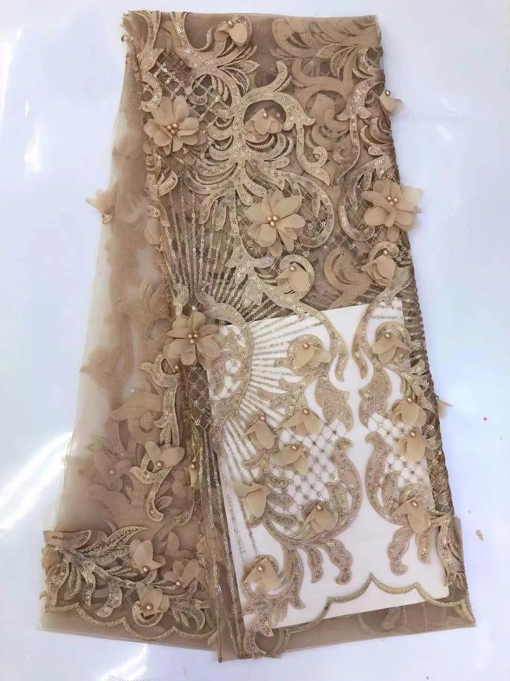 

VILLIEA 2018 Latest French Nigerian Laces Fabrics High Quality Tulle African Laces Fabric Wedding African French Tulle Lace(FJ12