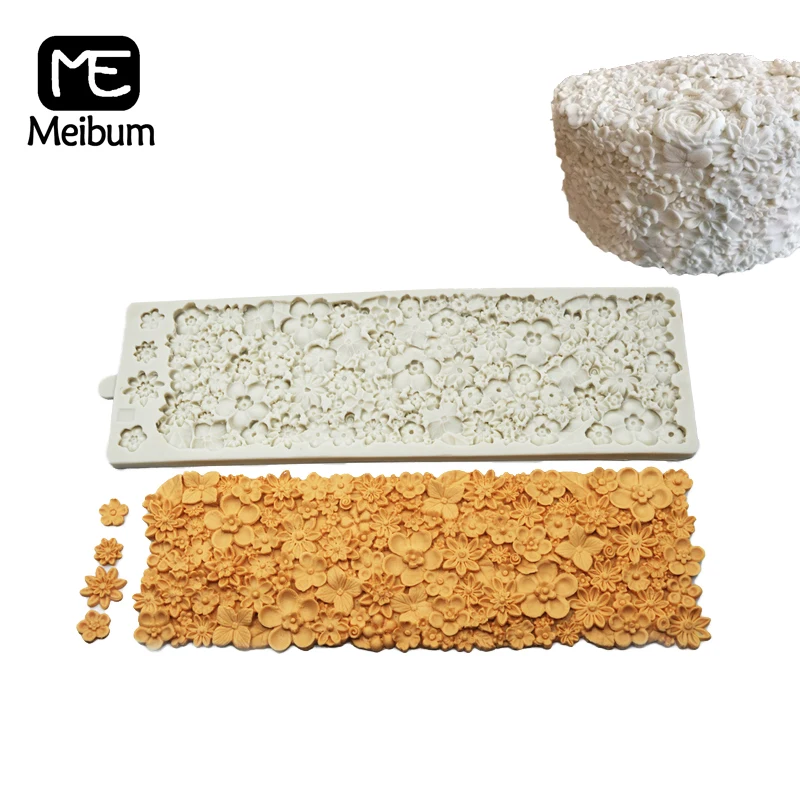 

Meibum Plum Flower Silicone Cake Mold Gum Paste Sugar Craft Fondant Mould DIY Home Party Pastry Decorating Pan Bake Tools