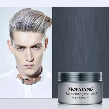 

7 Colors Hair Color Wax Sliver Grey Hair Dye Cream One-time DIY Modeling Mud Harajuku Temporary Hair Color Cream Styling Tools