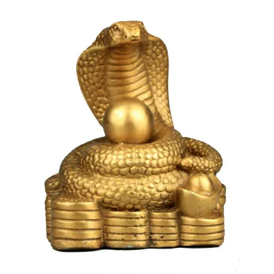 

Pure copper zodiac snake handicrafts home decorations Feng Shui Lucky Decoration