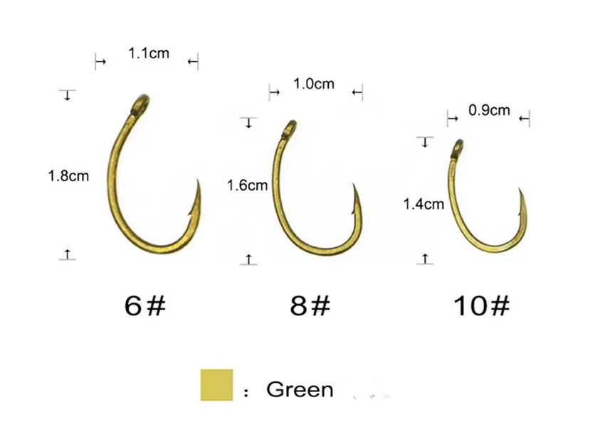 5 шт./лот Высокоуглеродистая сталь крюк колючий поворотный Карп джиг Fly рыболовные крючки с отверстием для рыболовных снастей Аксессуары - Цвет: green