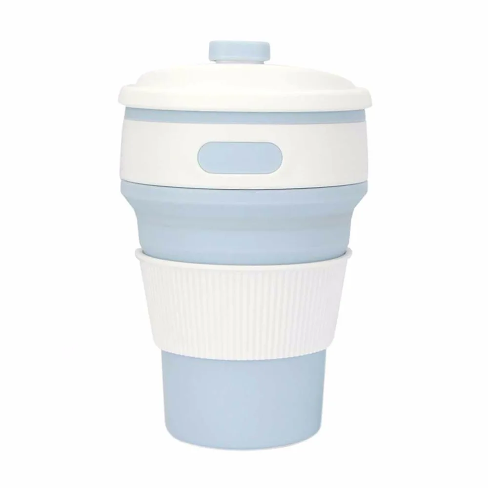 Портативная Складная стильная цветная силиконовая складная Выдвижная кружка кофейная чайная чашка для походов и путешествий на открытом воздухе