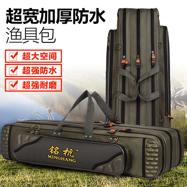 High Quality Fishing Backpack 80cm 90cm 100cm 1.2 m Double Layer Fishing  Rod Bag 3 Layers Fishing Bag Pole Fishing Tackle Bag