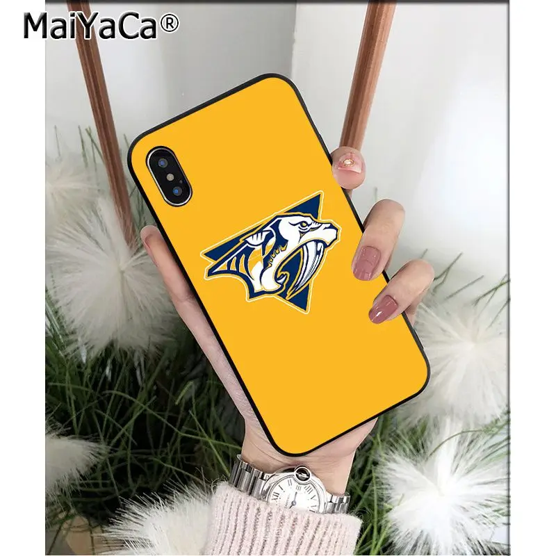 MaiYaCa Nashville Predators ТПУ Мягкие аксессуары для телефонов чехол для телефона для iPhone 5 5Sx 6 7 7plus 8 8Plus X XS MAX XR