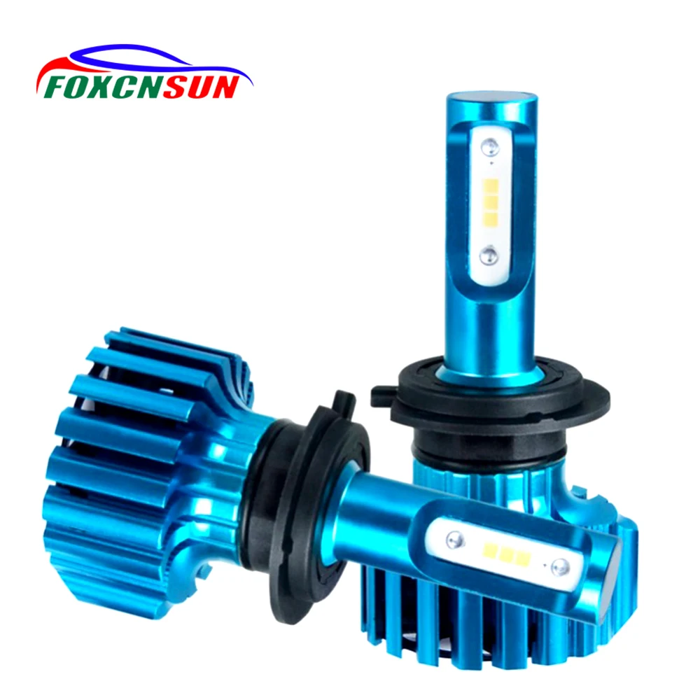 FOXCNSUN H4 Hi/Lo H7 Led 12V автомобильная фара 24V грузовик 9005/HB3 9006/HB4 противотуманная Blub H11 H1