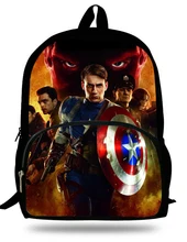 2018 Newest Mochila Daily Backpack  Iron Man Captain USA Printing Children School Bags Boys Teenage Girls Casual Backpacks