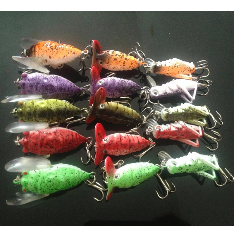 Fishing Lures Carp Bait Freshwater Cicada Worm Cricket Popper Insect