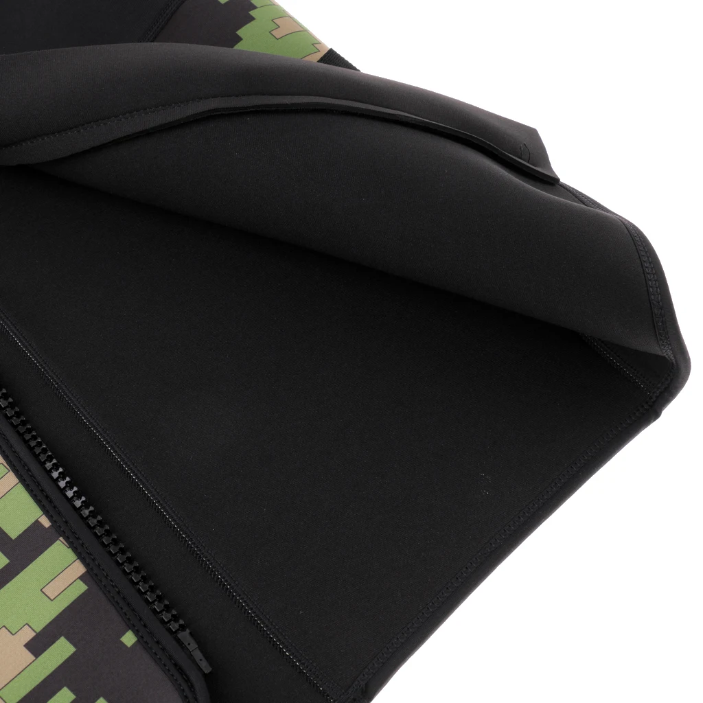 2.5mm Neoprene Green Camo Scuba Diving Wetsuit Top Snorkel Surf Jacket S/M/L/XL/XXL for Bodyboard Surfing Rafting Boating Acce